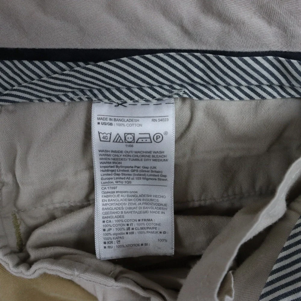 Banana Republic Pants Mens 34x28 Emerson Chino Business Casual Flat‎ Front Tan